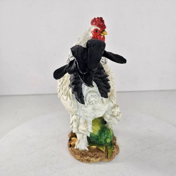 Lenox Sweet Summer Harvest Rooster Figurine Chicken White Black Corn - Picture 2 of 9